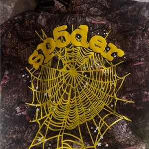 Graphic Hoodie with Yellow Accents